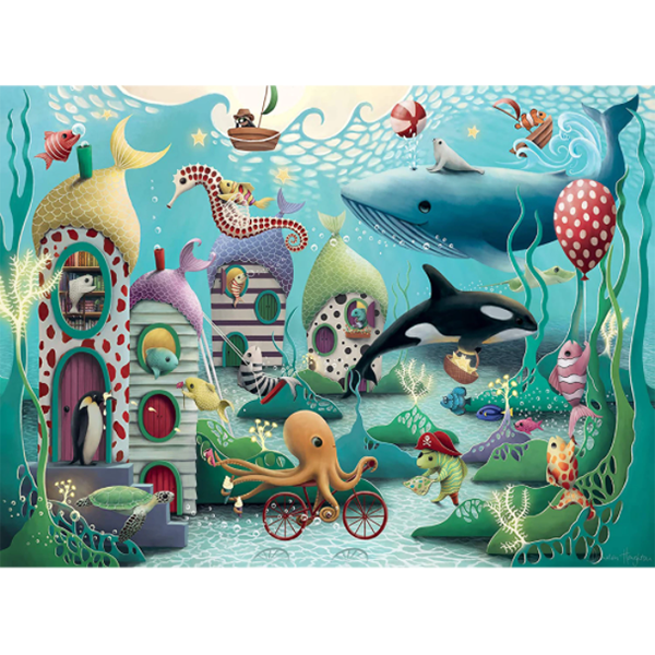 Puzzle RAVENSBURGER Animale subacvatice RVSPC12972, 6 ani+, 100 piese