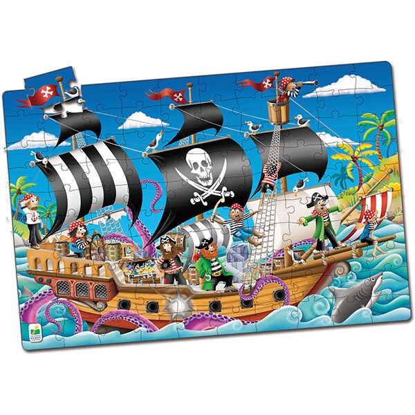 Puzzle THE LEARNING JOURNEY Barca piratilor TLJ113851, 3 ani+, 100 piese
