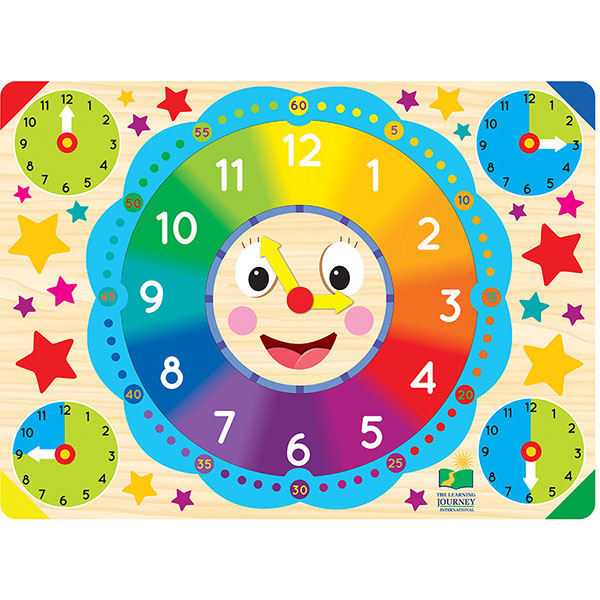 Puzzle THE LEARNING JOURNEY Sa invatam ceasul TLJ286753, 3 ani+, 12 piese