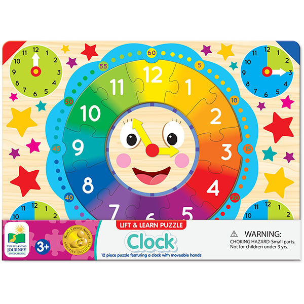 Puzzle THE LEARNING JOURNEY Sa invatam ceasul TLJ286753, 3 ani+, 12 piese