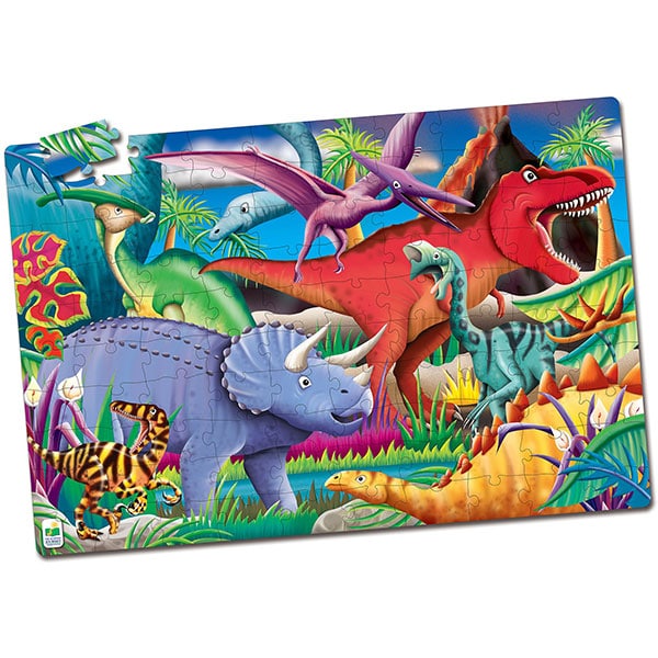 Puzzle THE LEARNING JOURNEY Straluceste in Intuneric - Dinozauri TLJ787533, 3 ani+, 100 piese