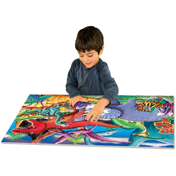 Puzzle THE LEARNING JOURNEY Straluceste in Intuneric - Dinozauri TLJ787533, 3 ani+, 100 piese
