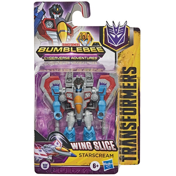 Figurina TRANSFORMERS Cyberverse Action Attackers Warrior Starscream E1883_E1894, 6 ani+, multicolor