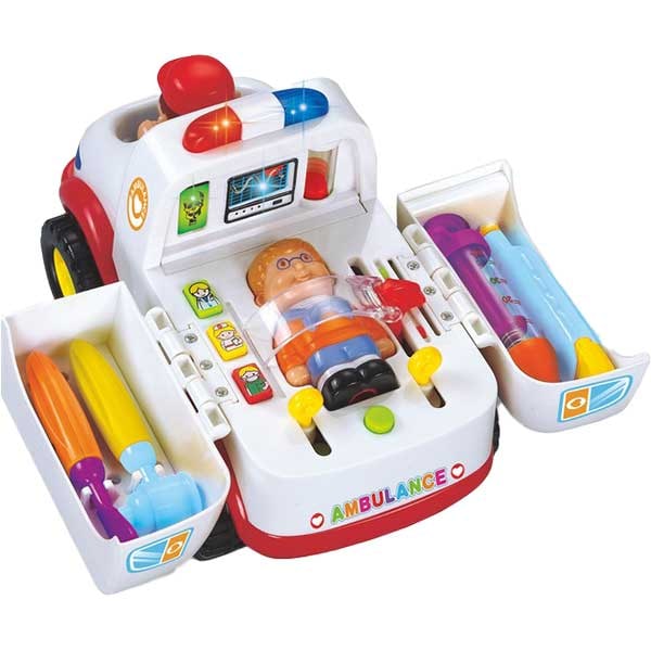 Jucarie interactiva HOLA Ambulanta muzicala cu functiuni 836, 3 ani+, multicolor