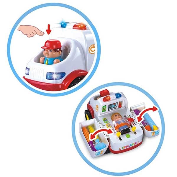 Jucarie interactiva HOLA Ambulanta muzicala cu functiuni 836, 3 ani+, multicolor
