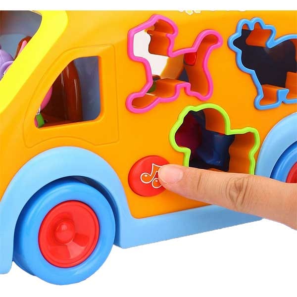 Jucarie interactiva HOLA Camioneta cu forme, sunete si lumini 988, 12 luni+, multicolor