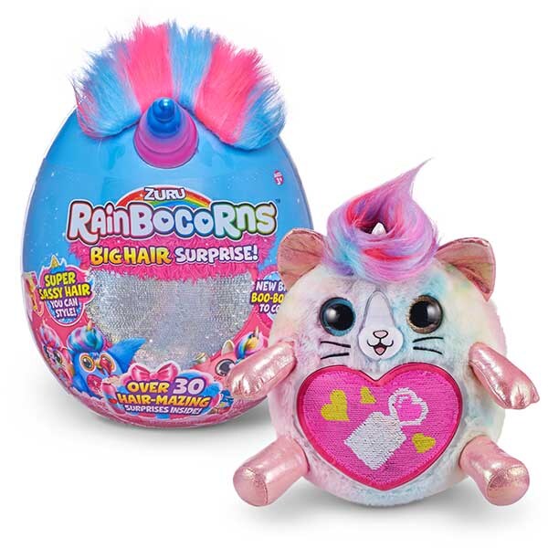 Jucarie de plus RAINBOCORNS Big Hair Surprise ZR9213, 3 ani+, multicolor