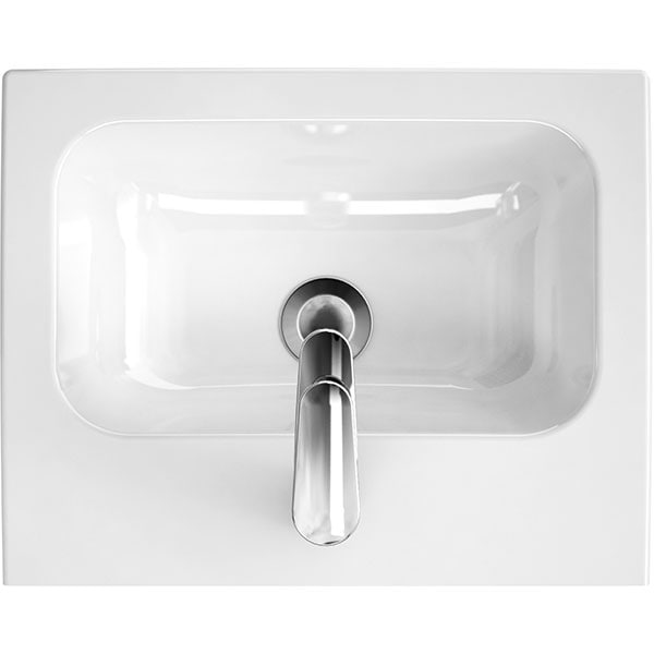 Chiuveta baie CERSANIT COLOUR 50, montare incorporabila, 50.5 x 40.5 cm, alb