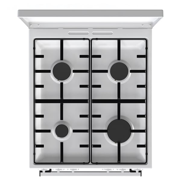 Aragaz GORENJE K5141WH, 4 arzatoare, Gaz + Electric, L 50 cm, Grill, alb