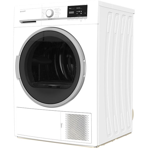 Uscator de rufe SHARP KD-GHB9S7GW2-EE, Pompa de caldura, 9 kg, 15 programe, Clasa A++, alb