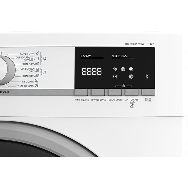 Uscator de rufe SHARP KD-GHB9S7GW2-EE, Pompa de caldura, 9 kg, 15 programe, Clasa A++, alb