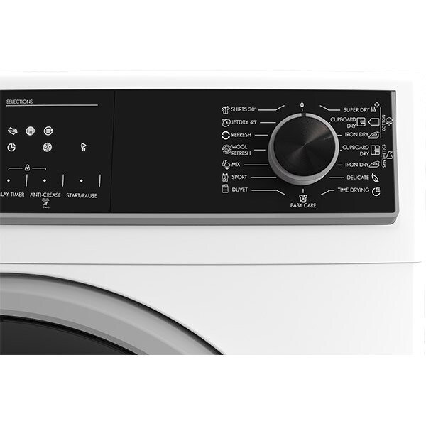 Uscator de rufe SHARP KD-HHH9S8GW3-EE, Pompa de caldura, 9 kg, 15 programe, Clasa A+++, alb