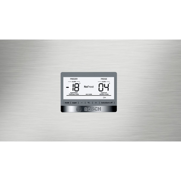 Combina frigorifica BOSCH KGB86AIFP, No Frost, 631 l, H 186 cm, Clasa F, inox