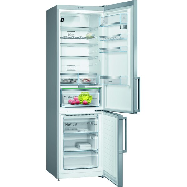 Combina frigorifica BOSCH KGN39HIEP, No Frost, 368 l, H 204 cm, Clasa E, inox antiamprenta