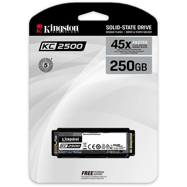 Solid-State Drive (SSD) KINGSTON KC2500, 250GB, PCI Express x4, M.2, SKC2500M8/250G