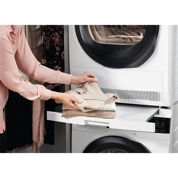 Kit suprapunere uscator peste masina de spalat rufe ELECTROLUX STA9GW, adancime 54-60 cm, raft retractabil