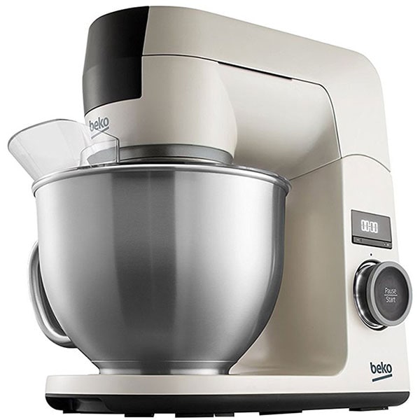 Robot de bucatarie BEKO KMD3102W, vas 4.6l, 1000W, 12 trepte viteza, alb-argintiu