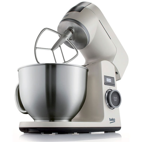 Robot de bucatarie BEKO KMD3102W, vas 4.6l, 1000W, 12 trepte viteza, alb-argintiu
