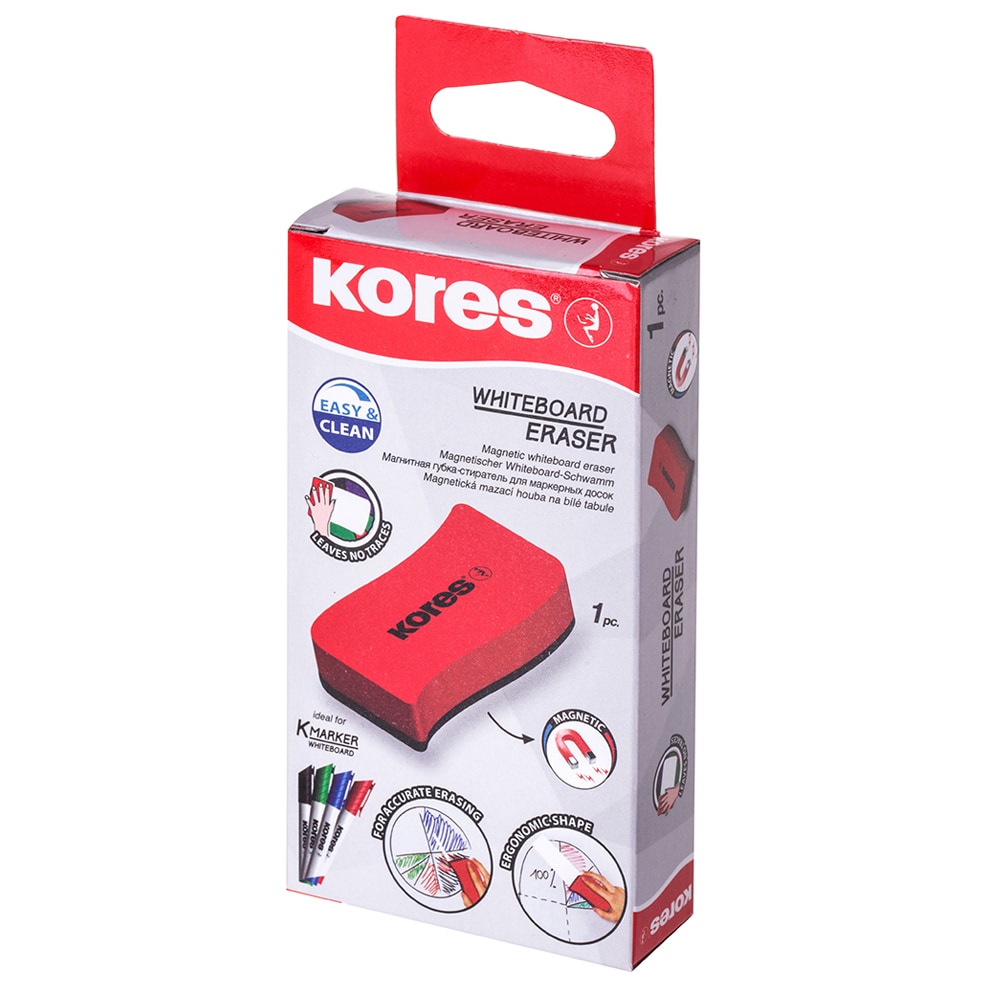 Burete magnetic KORES pentru tabla, rosu