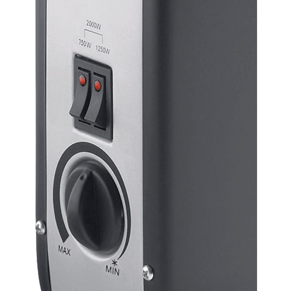 Convector electric de podea CONCEPT KS3014BC, 3 trepte putere, 2000W, Termostat reglabil, gri inchis