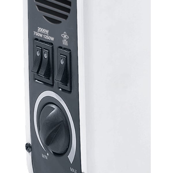 Convector electric de podea CONCEPT  KS3018, 3 trepte putere, 2000W, Termostat reglabil, alb
