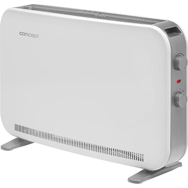Convector electric de podea CONCEPT  KS3020, 3 trepte putere, 2000W, Termostat reglabil, alb