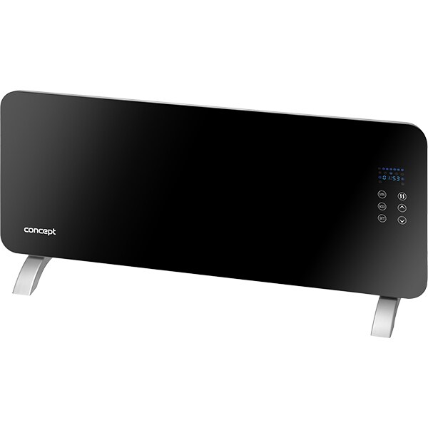 Convector electric de podea perete CONCEPT  KS4010, 2 trepte putere, 2000W, Telecomanda, Finisaj oglinda