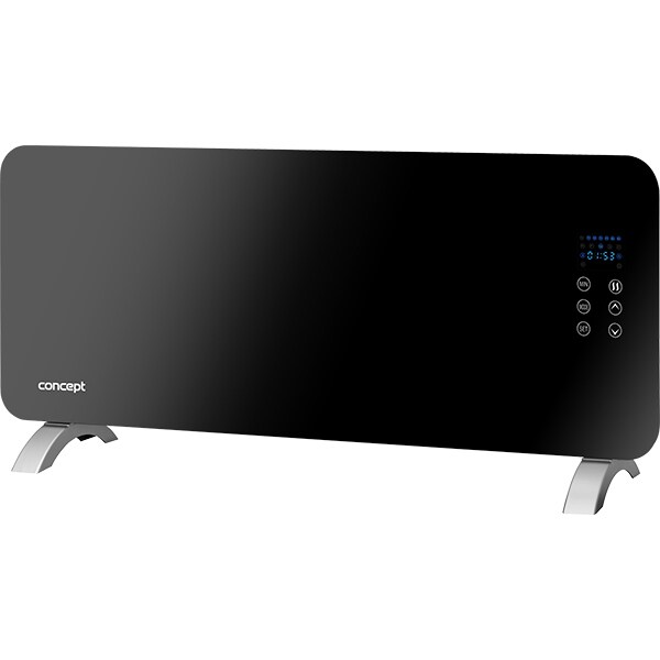 Convector electric de podea perete CONCEPT  KS4010, 2 trepte putere, 2000W, Telecomanda, Finisaj oglinda