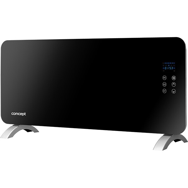 Convector electric de podea perete CONCEPT  KS4010, 2 trepte putere, 2000W, Telecomanda, Finisaj oglinda