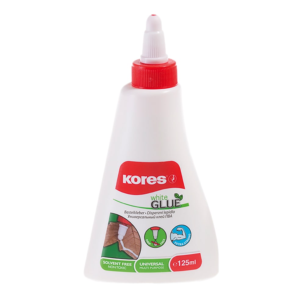 Lipici lichid KORES, 125 ml, alb
