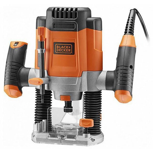 Masina de frezat BLACK & DECKER KW1200EKA, 1200W, 28000RPM, 38mm, 16 accesorii