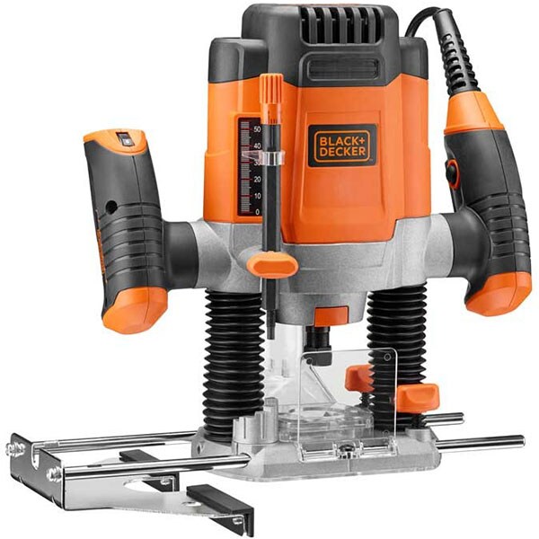 Masina de frezat BLACK & DECKER KW1200EKA, 1200W, 28000RPM, 38mm, 16 accesorii
