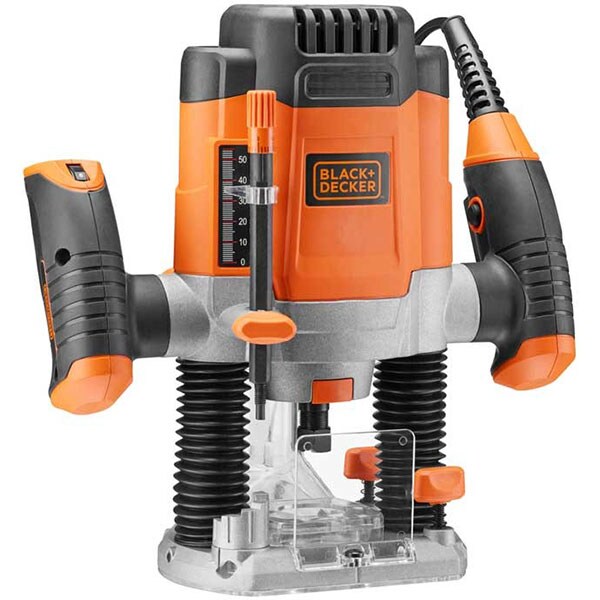 Masina de frezat BLACK & DECKER KW1200EKA, 1200W, 28000RPM, 38mm, 16 accesorii