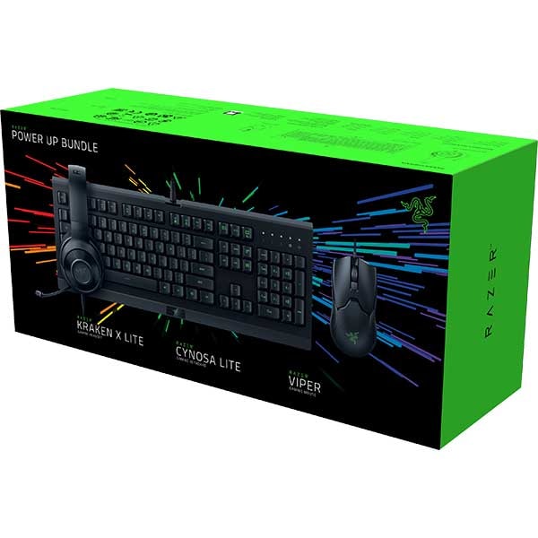 Kit Gaming RAZER Power Up, tastatura, mouse, casti, USB, Layout US, negru