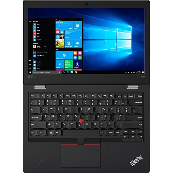 Laptop LENOVO ThinkPad L380, Intel Core i5-8250U pana la 3.4GHz, 13.3" Full HD, 8GB, SSD 256GB, Intel UHD Graphics 620, Windows 10 Pro, Negru