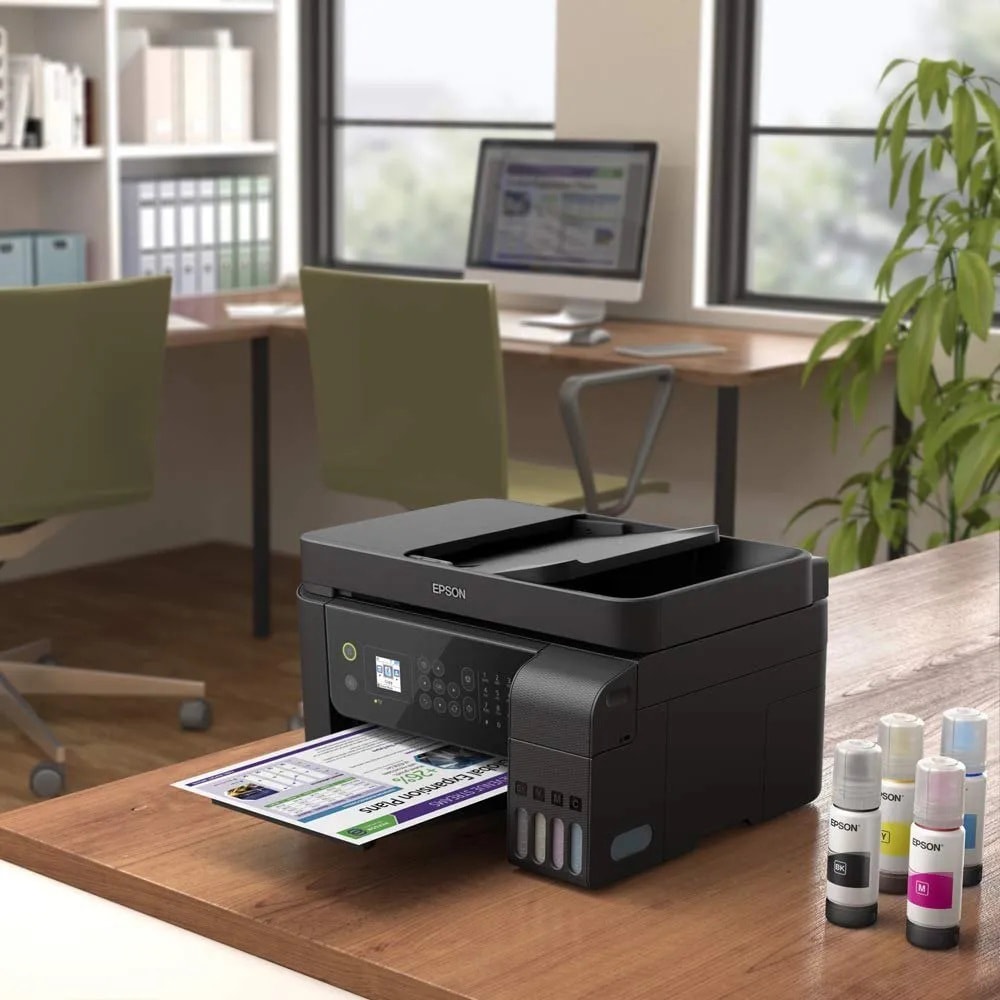 Multifunctional inkjet color EPSON EcoTank L5290 CISS, A4, USB, Wi-Fi, Retea, Fax