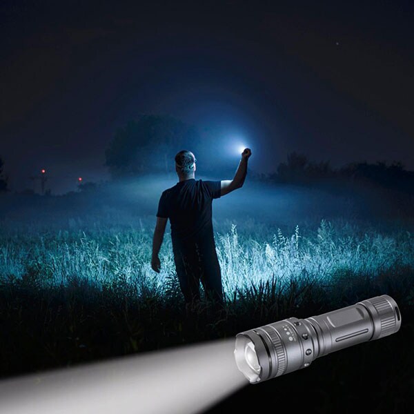 Lanterna LED HAMA Ultra Pro, 1000 lumeni, 4xAAA, gri