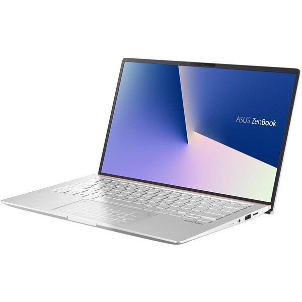 Laptop ASUS ZenBook 14 UM433DA-A5002T, AMD Ryzen 5 3500U pana la 3.7GHz, 14" Full HD, 8GB, SSD 512GB, AMD Radeon Vega 8 Graphics, Windows 10 Home, Icicle Silver