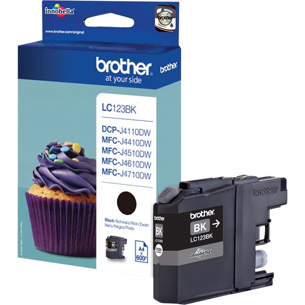 Cartus original BROTHER LC-123BK, negru