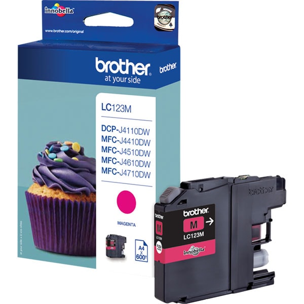 Cartus original BROTHER LC-123M, magenta