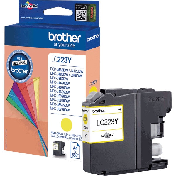 Cartus original BROTHER LC-223Y, galben