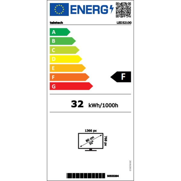 Televizor LED TELETECH 32100, HD, 81cm