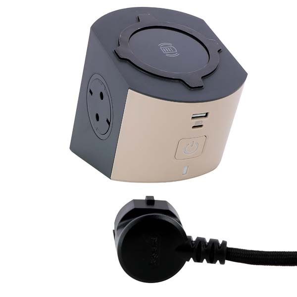 Prelungitor cu protectie LEGRAND L694500, 2 prize, 2 x USB, 2m, gri inchis