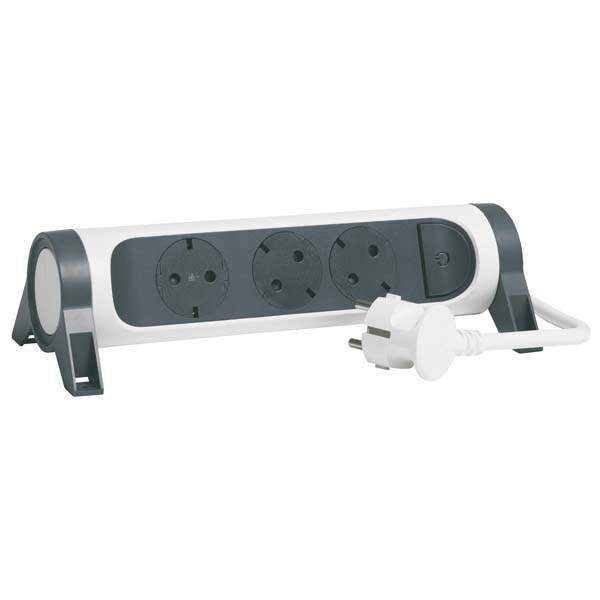 Prelungitor cu protectie LEGRAND L694539, 6 prize, 3m, alb-gri inchis