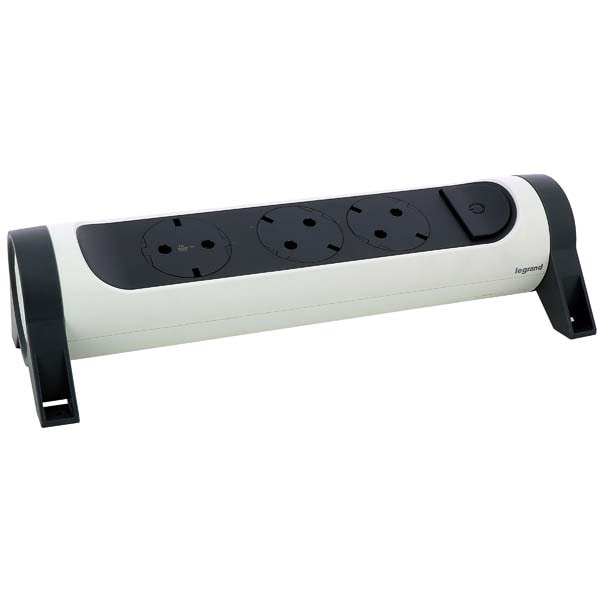 Multipriza LEGRAND L694543, 3 prize, alb-gri inchis