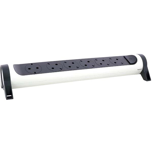 Multipriza LEGRAND L694547, 6 prize, alb-gri inchis