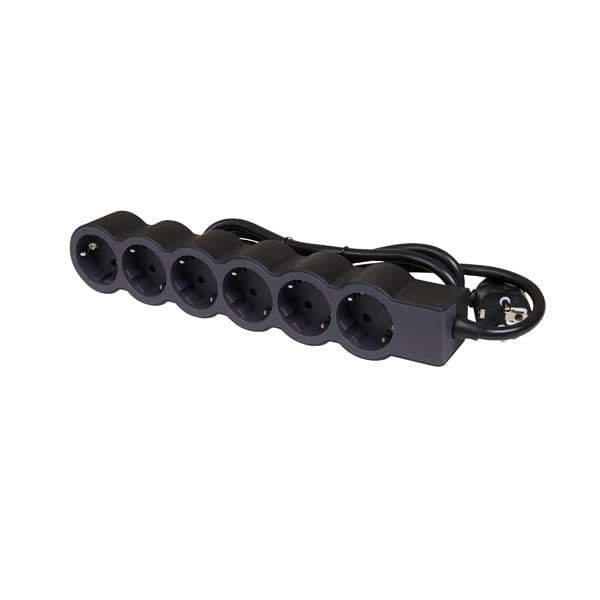 Prelungitor cu protectie LEGRAND L694566, 6 prize, 3m, negru-gri inchis