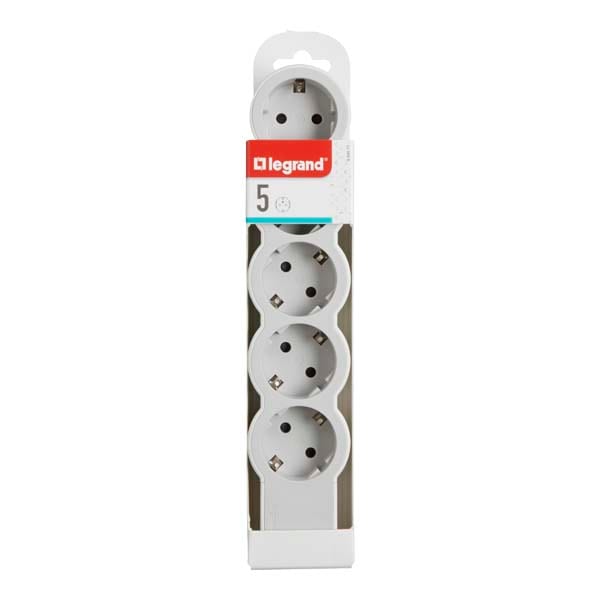 Multipriza LEGRAND L694577, 5 prize, alb-gri deschis