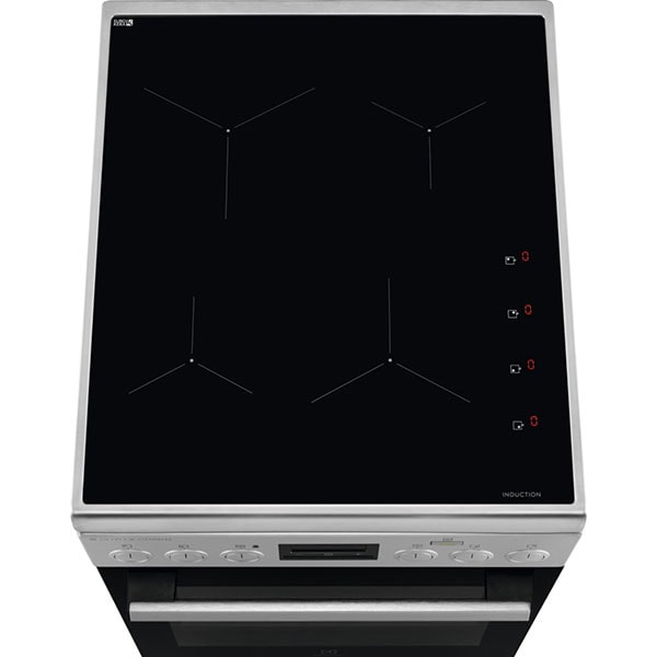 Aragaz ELECTROLUX Steambake LKI564200X, 4 arzatoare, Electric, L 50 cm, Grill, inox