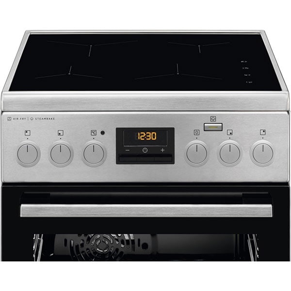 Aragaz ELECTROLUX Steambake LKI564200X, 4 arzatoare, Electric, L 50 cm, Grill, inox